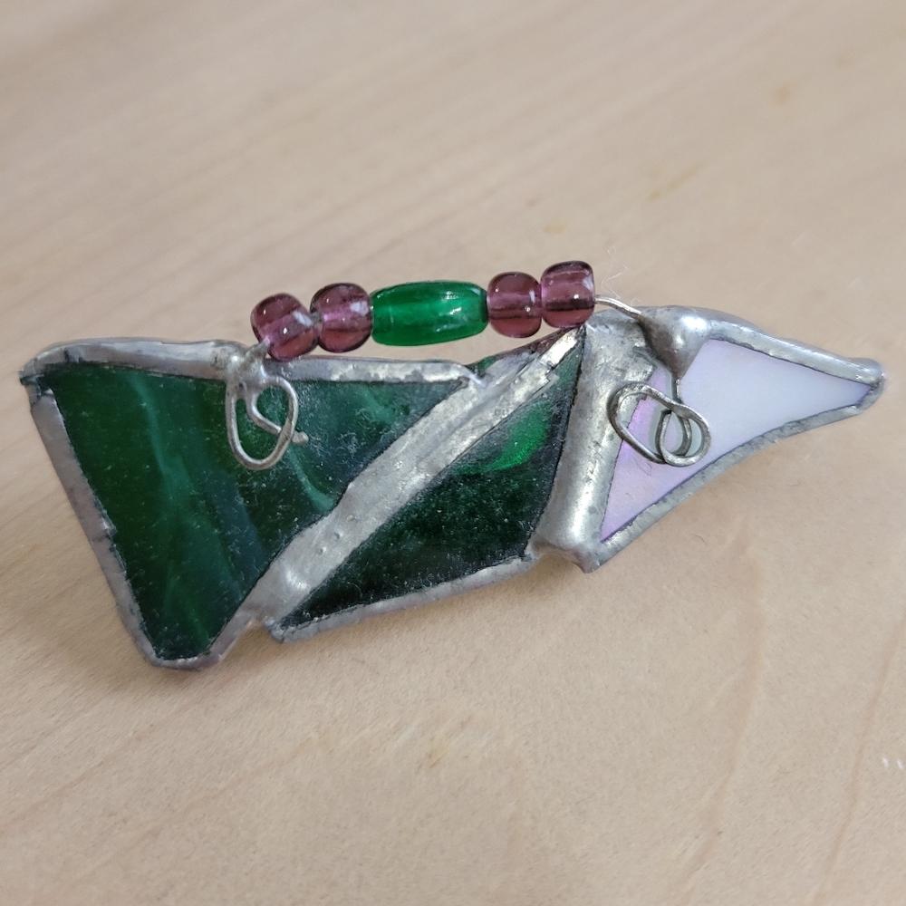 Stained Glass Multi-Colored Brooch